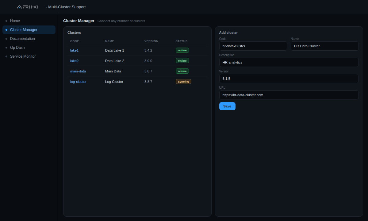 Multi-Cluster Support — Total visibility. Infinite scale.